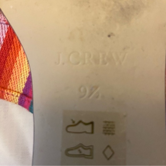 J Crew Cora Crisscross Sandals Rainbow Boho Women’s Size 9 1/2. - Picture 7 of 7